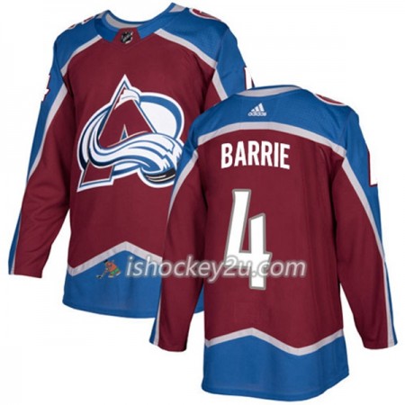 Mænd NHL Colorado Avalanche Trøje Tyson Barrie 4 Adidas 2017-2018 Vinrød Authentic